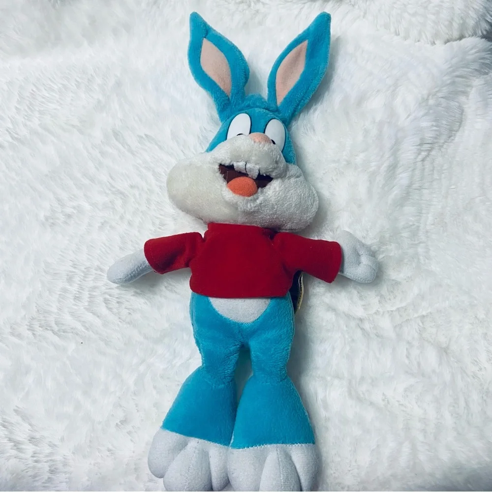 Vintage Tiny Toon Buster Bunny Blue and Red Stuffed Toy